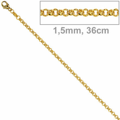 Erbs Kette 333 Gelbgold 1,5 mm 36 cm