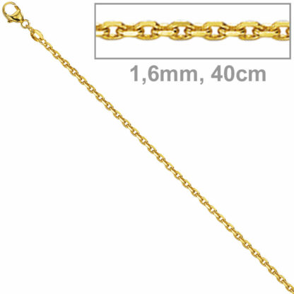 Ankerkette 333 Gelbgold 1,6 mm 40 cm
