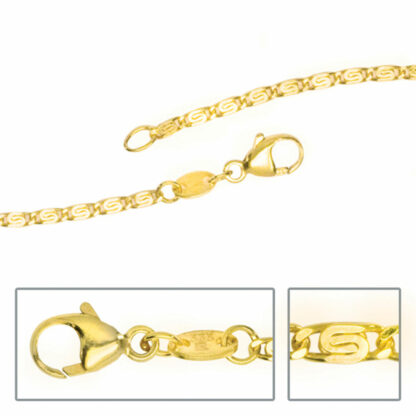 S- Panzerkette 333 Gelbgold 1,6 mm 38 cm