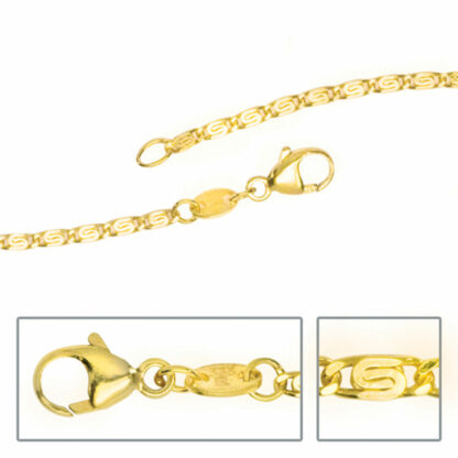 S- Panzerkette 333 Gelbgold 1,6 mm 42 cm