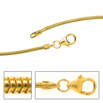 Schlangenkette 333 Gelbgold 1,4 mm 42 cm