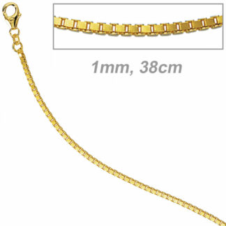 Venezianerkette 333 Gelbgold 1,0 mm 38 cm