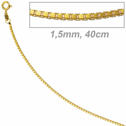 Venezianerkette 333 Gelbgold 1,5 mm 40 cm