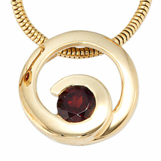 Anhänger 333 Gelbgold mit Granat
