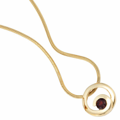 Anhänger 333 Gelbgold mit Granat
 – Bild 4