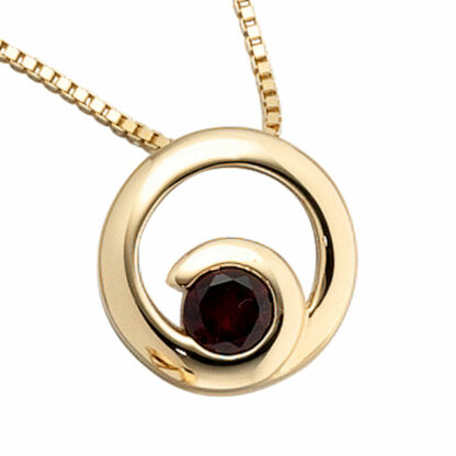 Anhänger 333 Gelbgold mit Granat
 – Bild 3