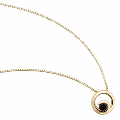 Anhänger 333 Gelbgold mit Granat
 – Bild 2