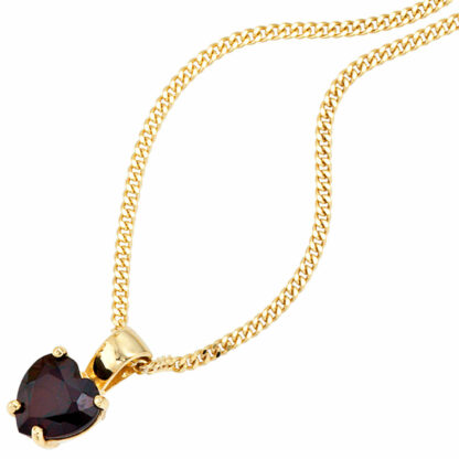 Anhänger "Herz" 333 Gelbgold mit Granat – Bild 3