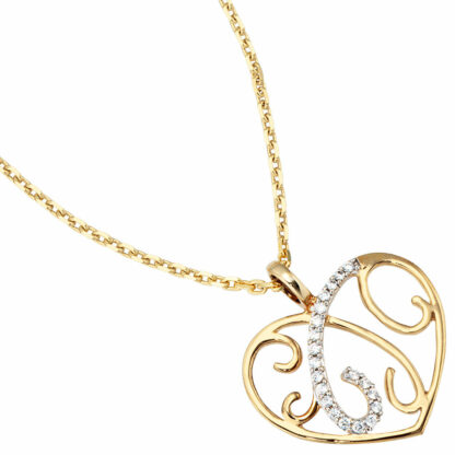 Anhänger "Herz" 333 Gelbgold mit Zirkonia – Bild 2