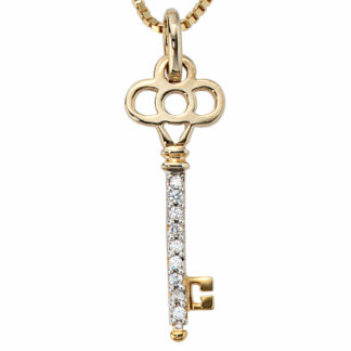 Anhänger "Schlüssel" 333 Gelbgold mit Zirkonia