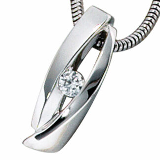 Anhänger 9k (375) Weißgold mit Zirkonia