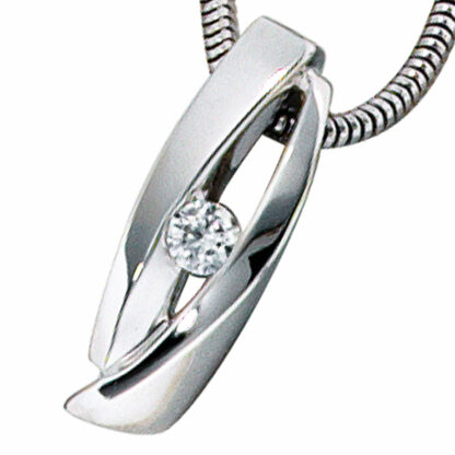 Anhänger 9k (375) Weißgold mit Zirkonia