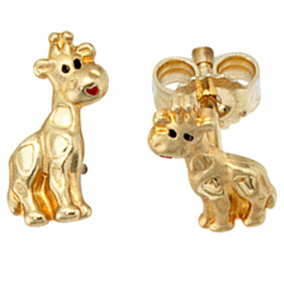 Ohrstecker 333 Gelbgold "Giraffe"