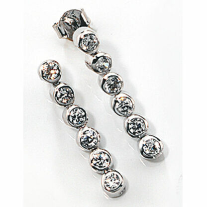 Ohrstecker 925 Sterling Silber mit 12 Zirkonia weiß
 – Bild 2