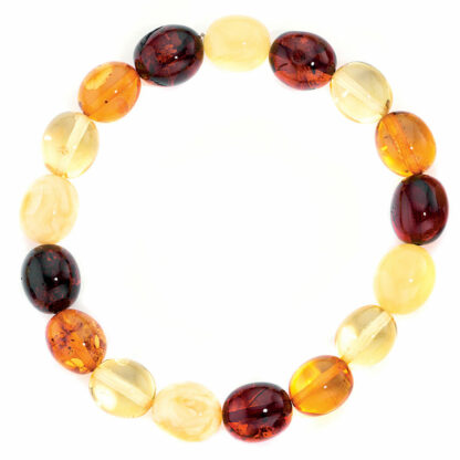 Bernstein Armband multicolor natur
 – Bild 3
