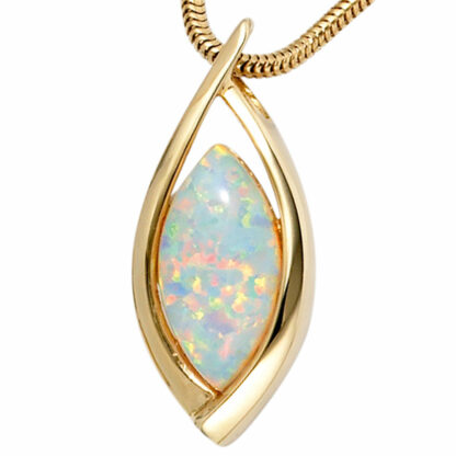 Anhänger 375 Gelbgold mit Opal (synth.)
