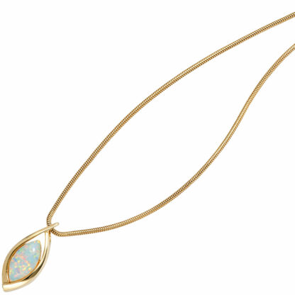 Anhänger 375 Gelbgold mit Opal (synth.)
 – Bild 4