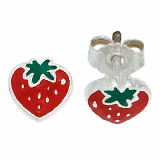 Ohrstecker "Erdbeere" 925 Silber