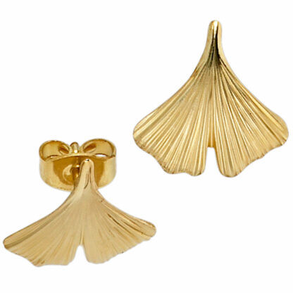 Ohrstecker "Ginko" 375 Gelbgold