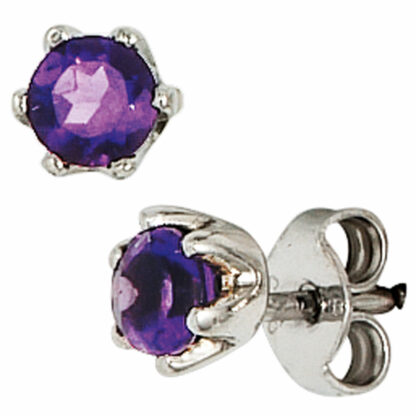 Ohrstecker 925 Silber und Amethyste
