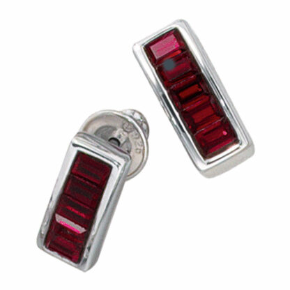 Ohrstecker 925 Silber mit SWAROVSKI ELEMENTS rot
 – Bild 3