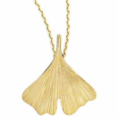 Anhänger "Ginko" 375 Gelbgold – Bild 3