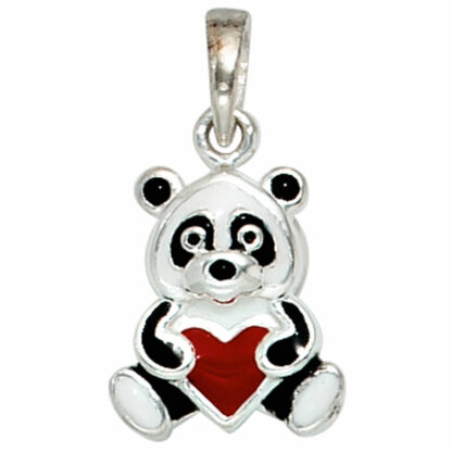 Anhänger "Panda mit Herz"  925 Silber