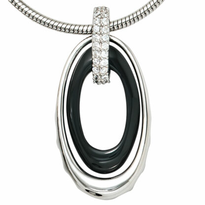 Anhänger 925 Silber, Keramik und Zirkonia