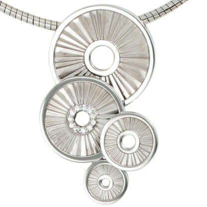 Anhänger 925 Silber mit Saphiren weiß
