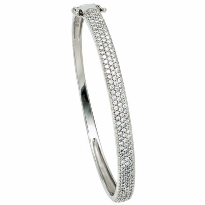 Armreif 925 Silber mit Zirkonia weiß
