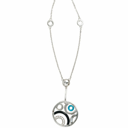 Collier 925 Silber mit Zirkonia und Lackenlage
 – Bild 3