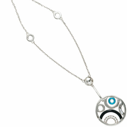 Collier 925 Silber mit Zirkonia und Lackenlage
 – Bild 2
