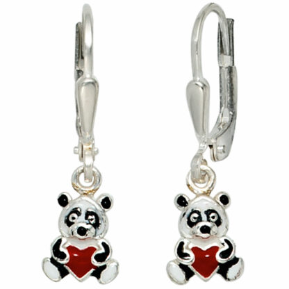 Boutons "Panda mit Herz" 925 Silber