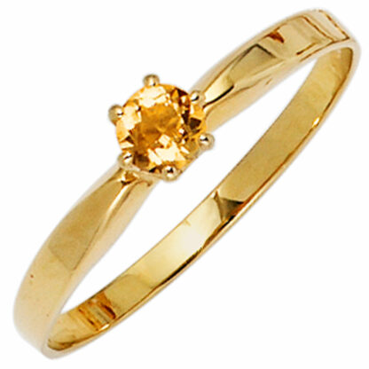 Ring 585 Gelbgold mit Citrin