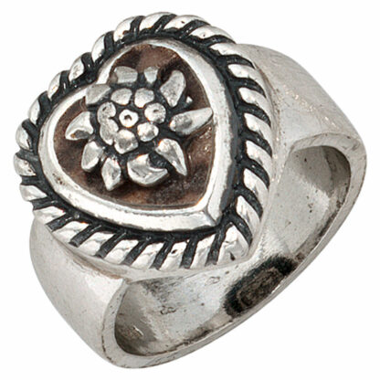 Ring "Herz Edelweiß" 925 Silber