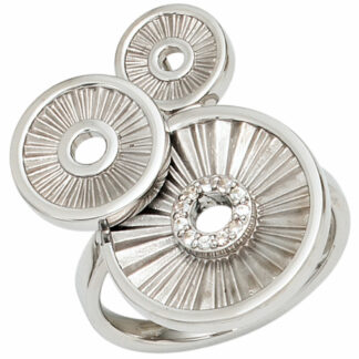 Ring 925 Silber mit Saphiren weiß