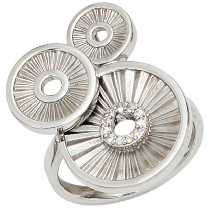 Ring 925 Silber mit Saphiren weiß