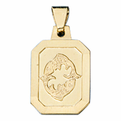 Sternzeichen "Fische" 333 Gelbgold