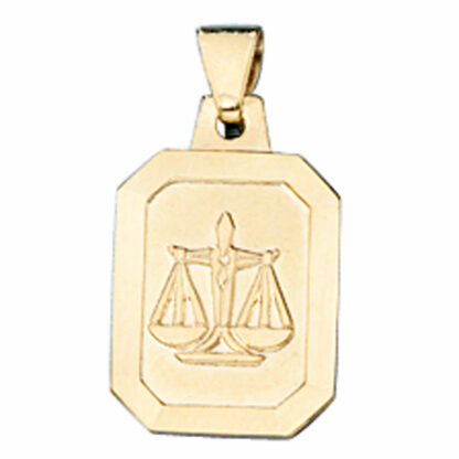 Sternzeichen "Waage" 333 Gelbgold