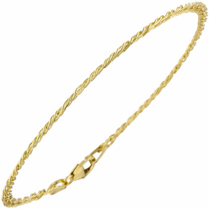 Zwillings Panzer Armband 333 Gelbgold 19 cm