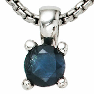 Anhänger 925 Silber mit Blue Saphir
