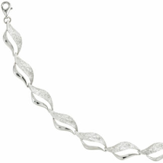 Armband 925 Silber Schleife eismatt
