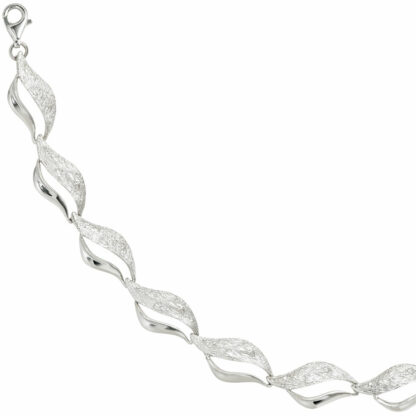 Armband 925 Silber Schleife eismatt
