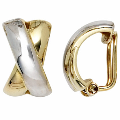 Ohrclips 333 Gelbgold Shift Design
