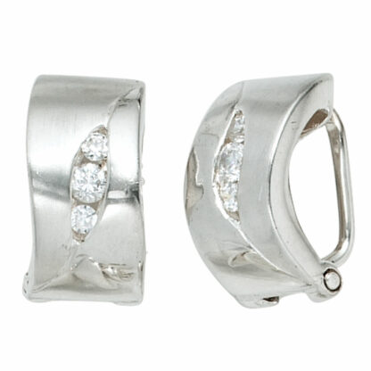 Ohrclips 925 Silber mit Zirkonia
