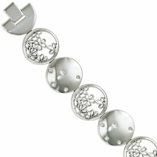 Armband mit Ornamenten und Kristallen Edelstahl
