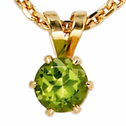 Anhänger 585 Gelbgold mit Peridot
