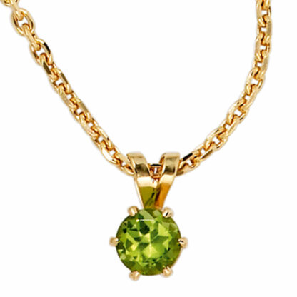 Anhänger 585 Gelbgold mit Peridot – Bild 3