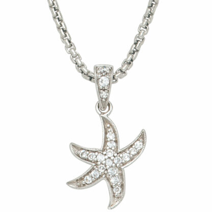 Anhänger "Seestern" 925 Silber und Zirkonia – Bild 3