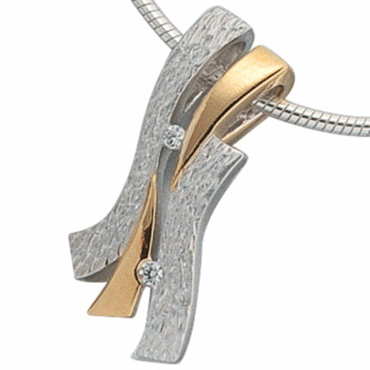 Anhänger 925 Silber teilvergoldet mit Zirkonia